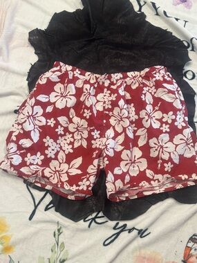 Eddie Bauer Men's Bright Floral Elastic Waist Drawstring Shorts Size XXL